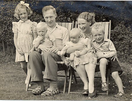 Willie & Queenie with Mary, Paul, Vincent & John (L to R)